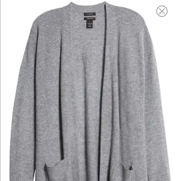 :HALOGEN: Rib Knit Wool & Cashmere Cardigan - Picture 2 of 8